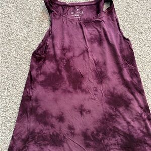 American Eagle Outfitters Tie-Dye Tank Top - Deep Purple